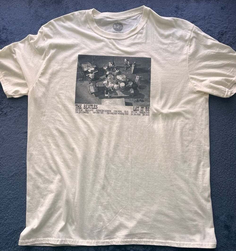The Beatles Let It Be Album Graphic Print T-Shirt Size 2X